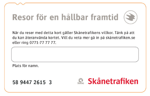 Bild på Årskort Skånetrafiken